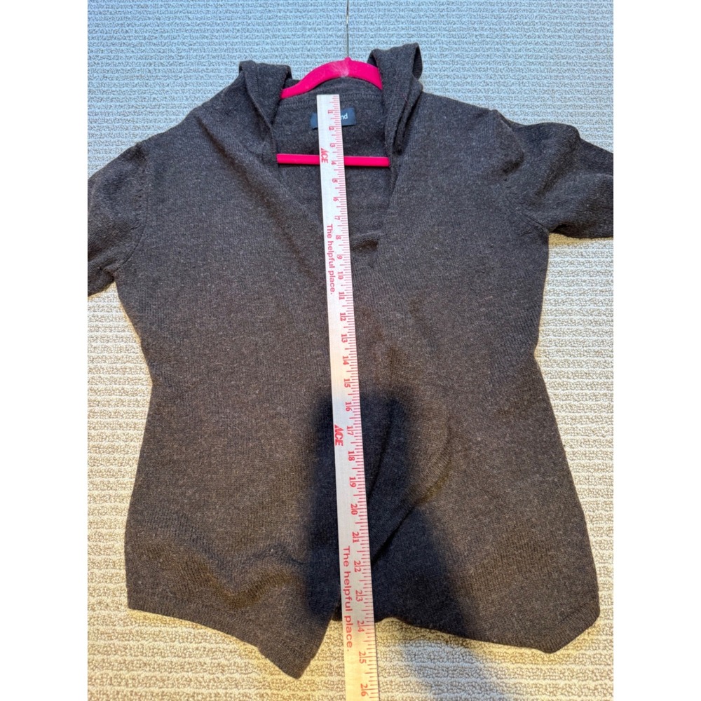 Betabrand XL Brown Hooded Cardigan Open Front Knit Cozy Lightweight Sweater - Picture 9 of 9